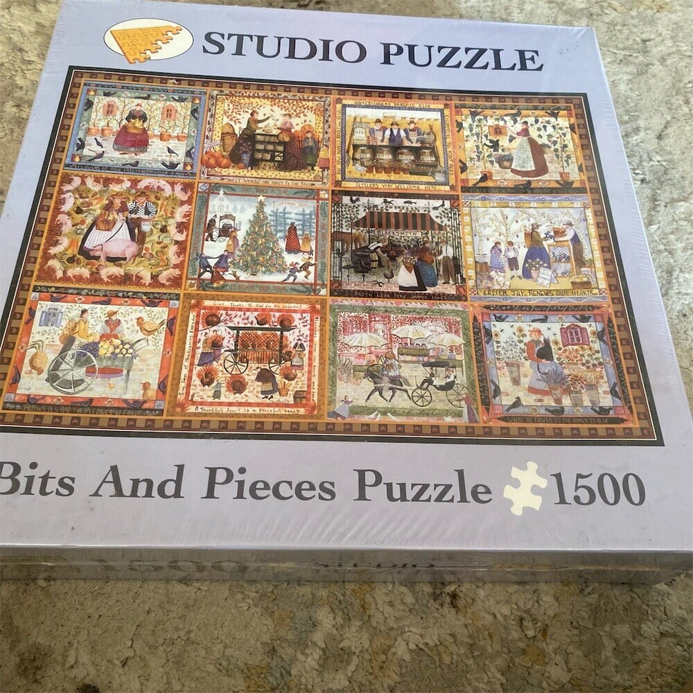 Bits and Pieces 1500 Piece Jigsaw Puzzle Village Welcome Carol Endres